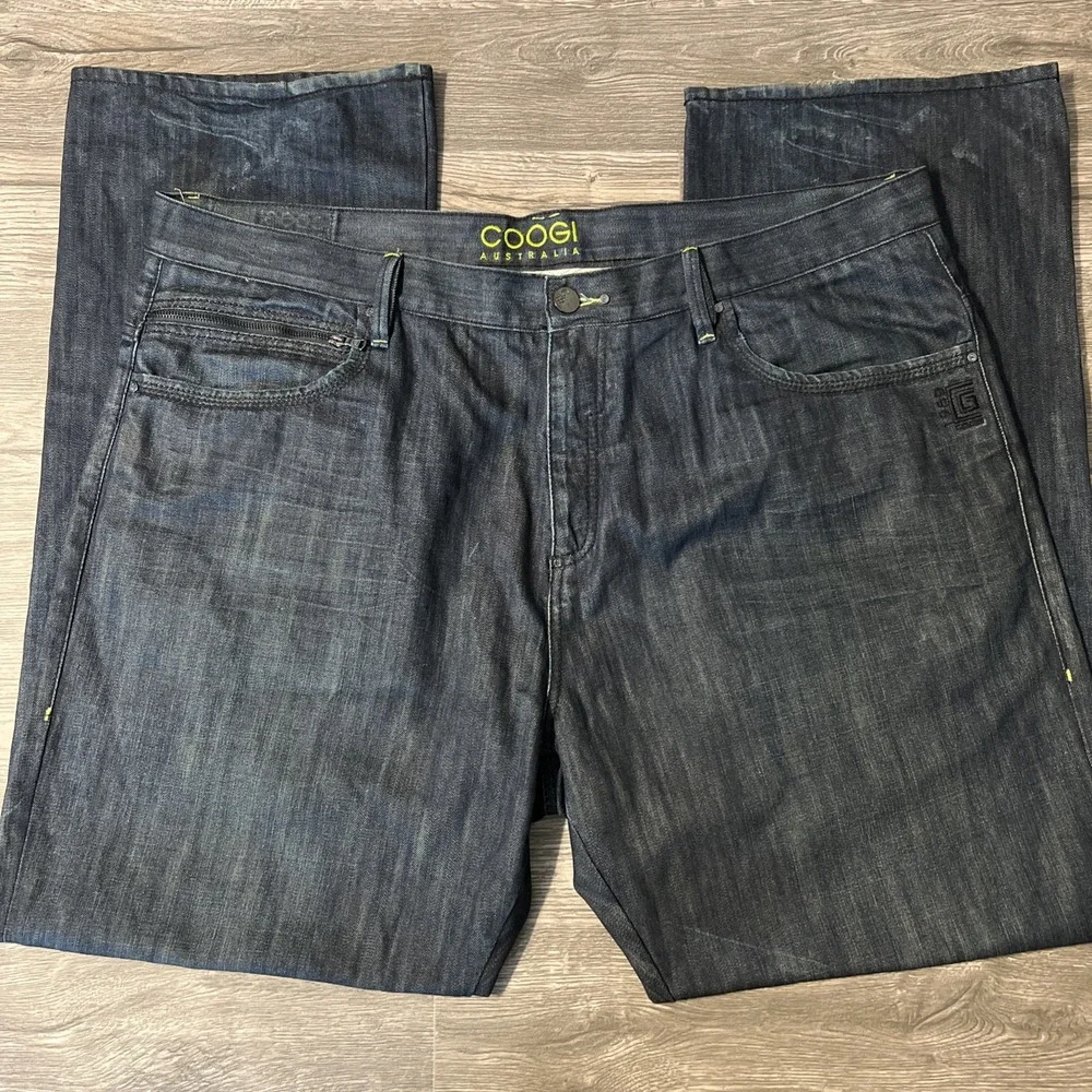 Coogi Dark Wash Wide Leg Y2K Baggy Skater  Jeans, JNCO Style, Size 44x35 (46x35)